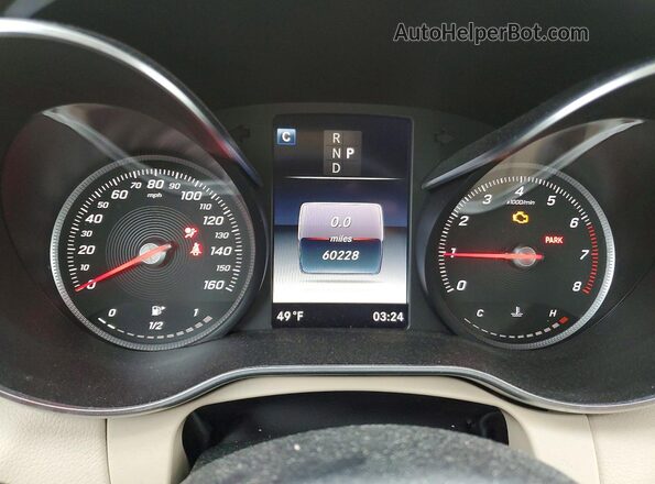 WDDWF4KB8JR409994 2018 MERCEDES-BENZ C Белый Вид щитка приборов