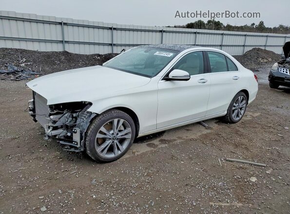 WDDWF4KB8JR409994 2018 MERCEDES-BENZ C Белый Передняя левая четверть