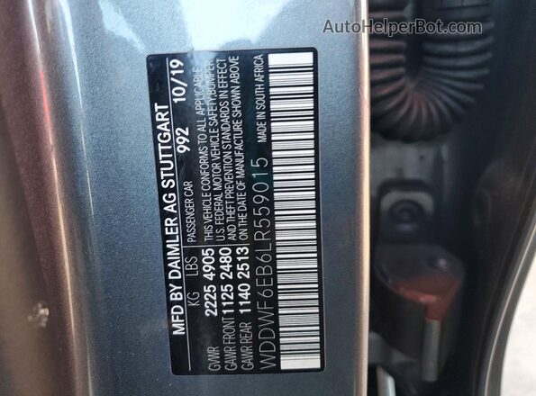 WDDWF6EB6LR559015 2020 MERCEDES-BENZ C Silver Widok komory silnika
