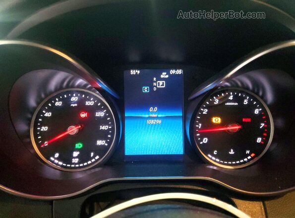 WDDWF8EB2KR483089 2019 MERCEDES-BENZ C Серебряный Вид щитка приборов