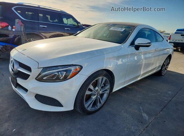 WDDWJ4JB0JF735984 2018 MERCEDES-BENZ C Белый Передняя левая четверть