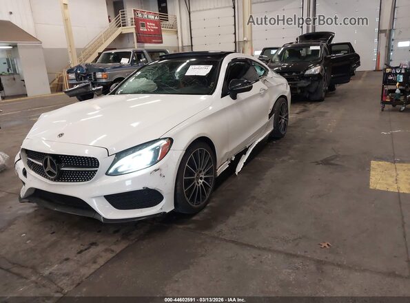 WDDWJ4JB8JF716762 2018 MERCEDES-BENZ C-CLASS Белый Передняя левая четверть