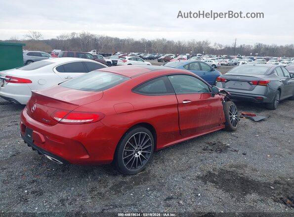 WDDWJ4KB4JF670782 2018 MERCEDES-BENZ C-CLASS Красный Задняя правая четверть