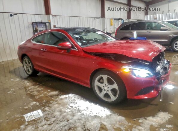 WDDWJ4KB7HF326079 2017 MERCEDES-BENZ C Красный Передняя правая четверть