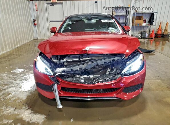 WDDWJ4KB7HF326079 2017 MERCEDES-BENZ C Красный Вид спереди