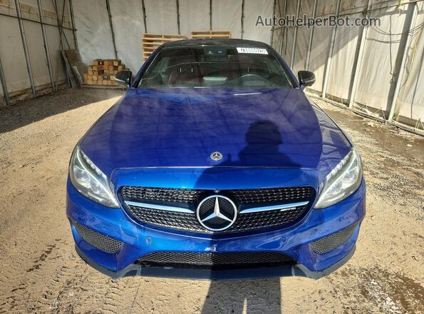 WDDWJ6EB7JF645642 2018 MERCEDES-BENZ C Синий Вид спереди