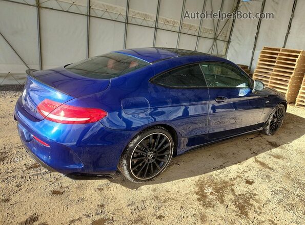 WDDWJ6EB7JF645642 2018 MERCEDES-BENZ C Синий Задняя правая четверть