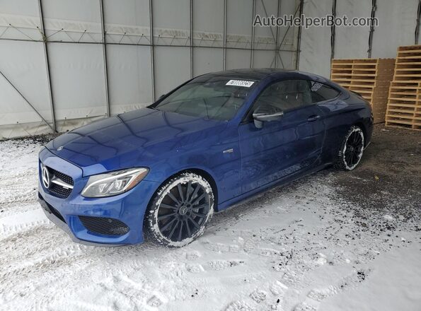 WDDWJ6EB7JF645642 2018 MERCEDES-BENZ C Синий Панорамный вид салона 360°