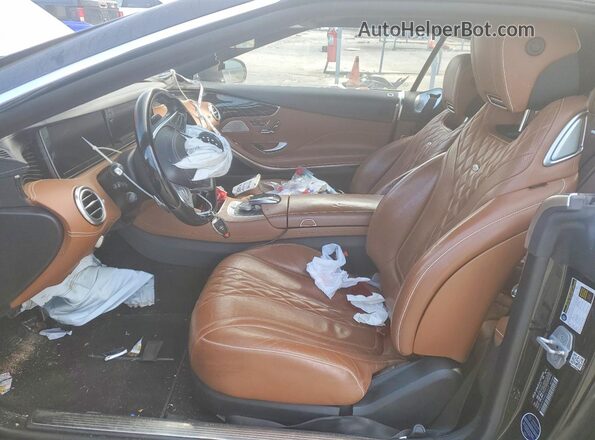 WDDXK8CB9HA019145 2017 MERCEDES-BENZ S Black Widok wnętrza z przodu