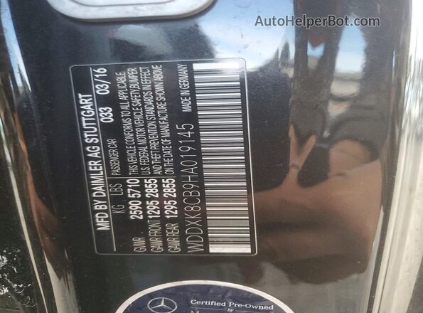 WDDXK8CB9HA019145 2017 MERCEDES-BENZ S Black Widok komory silnika