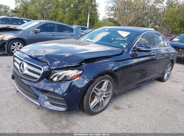 WDDZF4JB2JA436668 2018 MERCEDES-BENZ E-CLASS Синий Передняя левая четверть