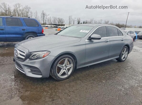 WDDZF4KB7HA035965 2017 MERCEDES-BENZ E Серый Передняя левая четверть