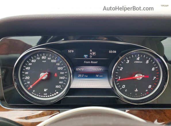 WDDZF4KB8HA086326 2017 MERCEDES-BENZ E White Вид щитка приладів