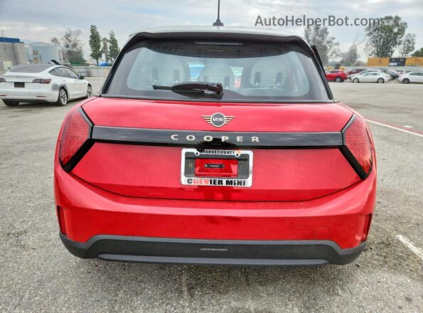 WMW43GD00S2X57657 2025 MINI COOPER Красный Вид сзади