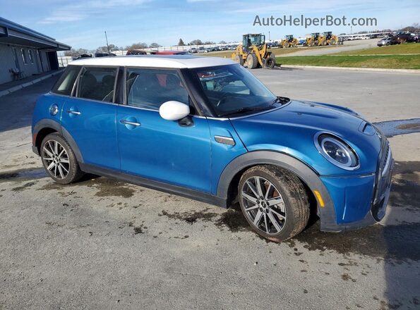 WMW53DK07N2R34795 2022 MINI COOPER Blue Передня права чверть