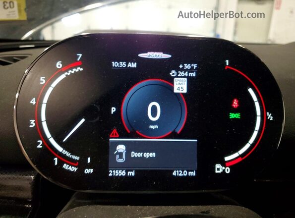 WMWJZ9C08N2R85358 2022 MINI COOPER Black Vista del cuadro de instrumentos