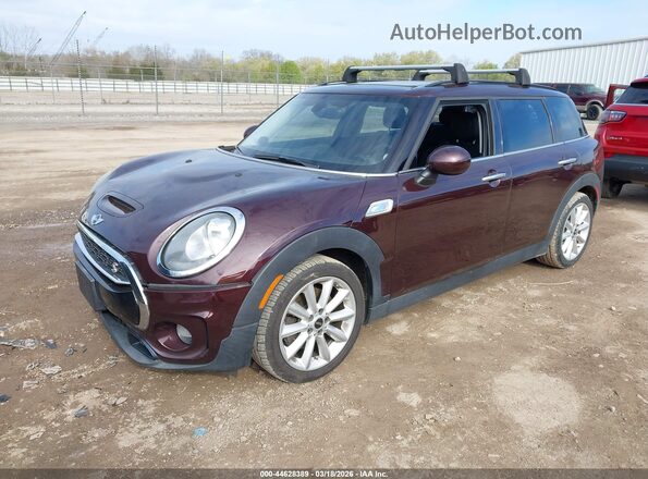 WMWLN9C34H2E49724 2017 MINI CLUBMAN Бордовый Передняя левая четверть