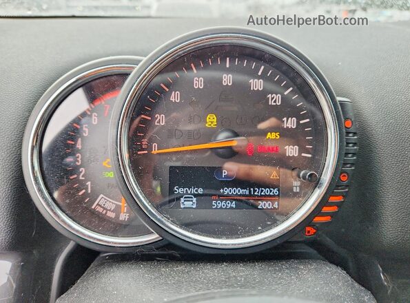 WMZYS7C31H3E06801 2017 MINI COOPER Синий Вид щитка приборов