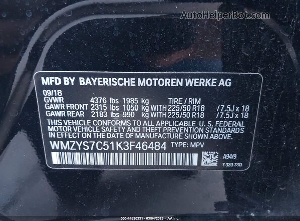 WMZYS7C51K3F46484 2019 MINI COUNTRYMAN Черный Вид подкапотного пространства