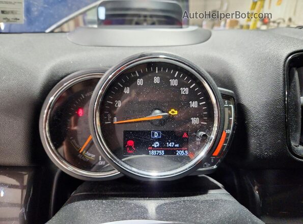 WMZYU7C51K3F93976 2019 MINI COOPER Синий Вид щитка приборов