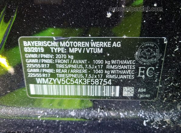 WMZYV5C54K3F58754 2019 MINI COOPER Black Շարժիչի բաժամունքի տեսք