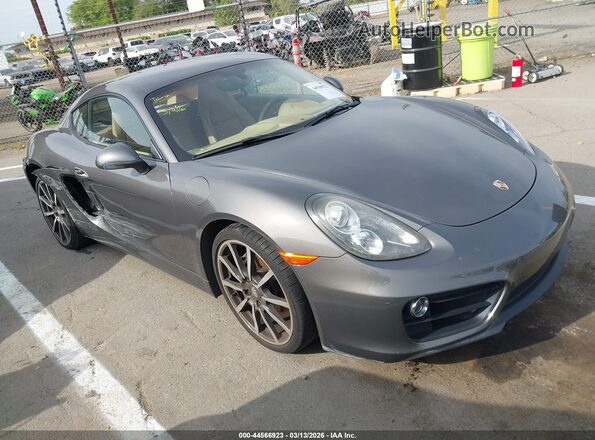 WP0AA2A87GK170789 2016 PORSCHE CAYMAN Pewter Передняя правая четверть