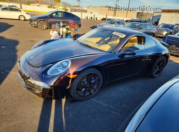 WP0AA2A96GS106364 2016 PORSCHE 911 Коричневый Передняя левая четверть