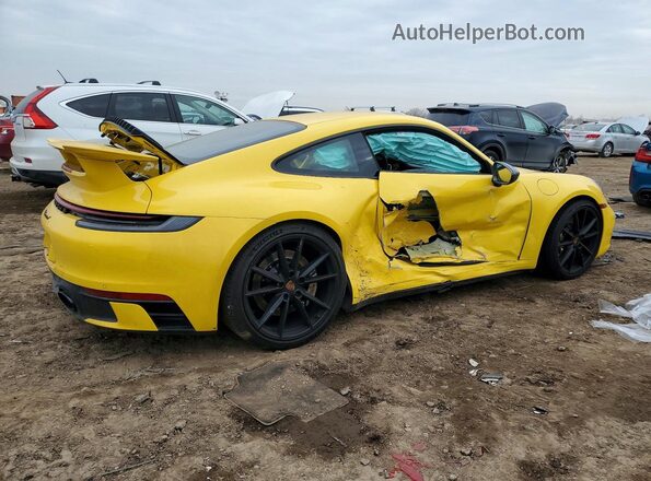 WP0AA2A97RS208520 2024 PORSCHE 911 Желтый Задняя правая четверть