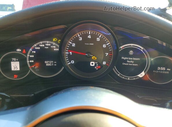WP0AB2A78LL140421 2020 PORSCHE PANAMERA Красный Вид щитка приборов