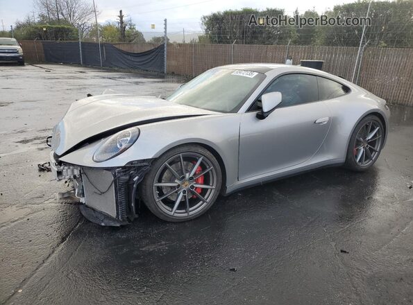 WP0AB2A97MS222391 2021 PORSCHE 911 Серебряный Передняя левая четверть