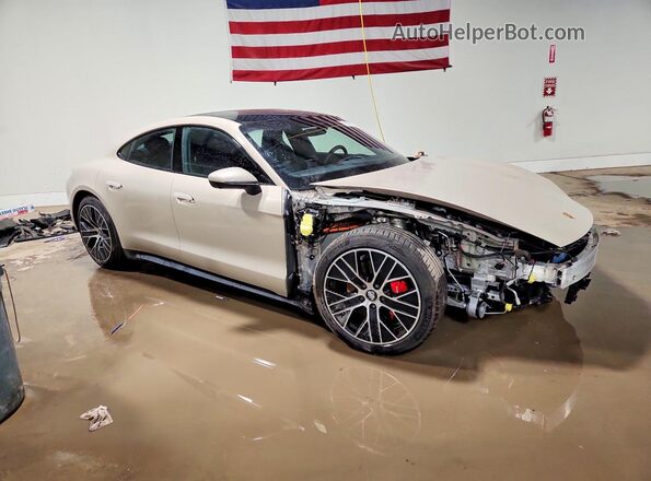 WP0AB2Y10MSA43449 2021 PORSCHE TAYCAN Beige Przód prawy