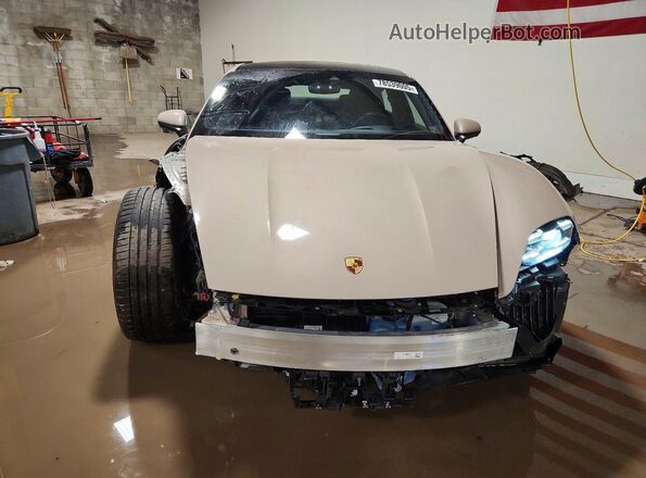 WP0AB2Y10MSA43449 2021 PORSCHE TAYCAN Beige Widok z przodu
