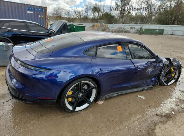 WP0AB2Y17LSA51904 2020 PORSCHE TAYCAN Синий Задняя правая четверть