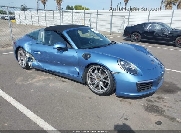 WP0BA2A92HS132224 2017 PORSCHE 911 Light Blue Передняя правая четверть
