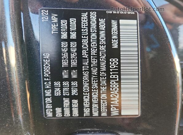 WP1AA2A58PLB11958 2023 PORSCHE MACAN Gray Панорамний вид салону 360°