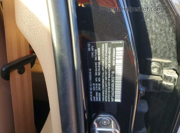 WP1AA2A5XRLB03718 2024 PORSCHE MACAN Черный Вид подкапотного пространства