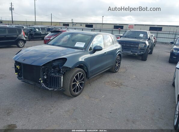 WP1AA2AY3KDA15717 2019 PORSCHE CAYENNE Light Blue წინა მარცხენა ხედი სამი მეოთხედიდან