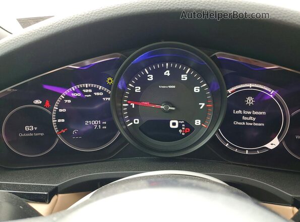 WP1AA2AY8MDA04991 2021 PORSCHE CAYENNE Синий Вид щитка приборов