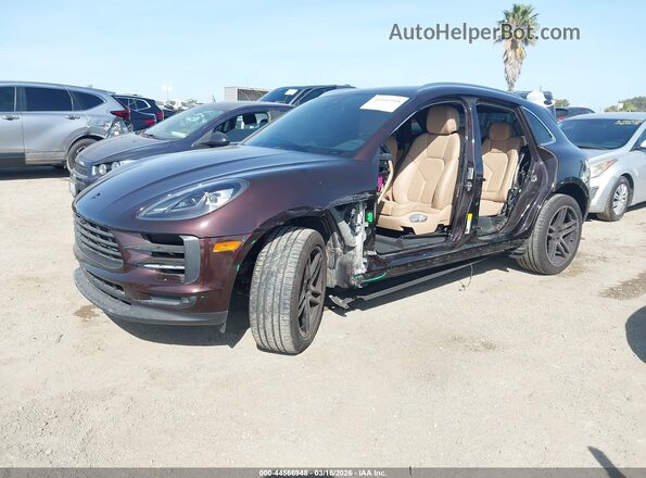 WP1AB2A50MLB33364 2021 PORSCHE MACAN Burgundy Передня ліва чверть