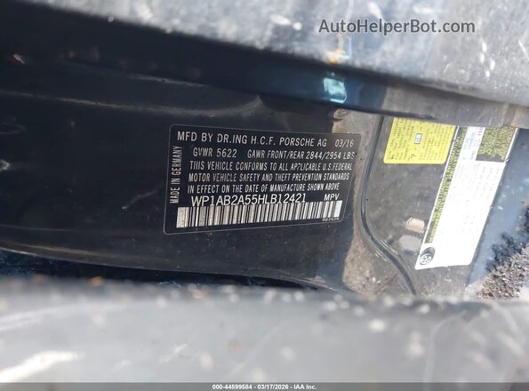 WP1AB2A55HLB12421 2017 PORSCHE MACAN Серый Вид подкапотного пространства