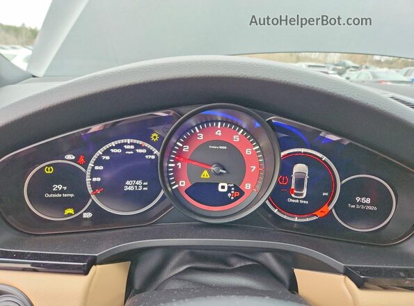 WP1BA2AY7NDA50088 2022 PORSCHE CAYENNE Черный Вид щитка приборов