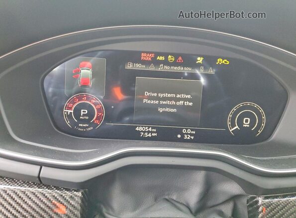 WUAAWCF54MA904962 2021 AUDI RS5 Черный Вид щитка приборов