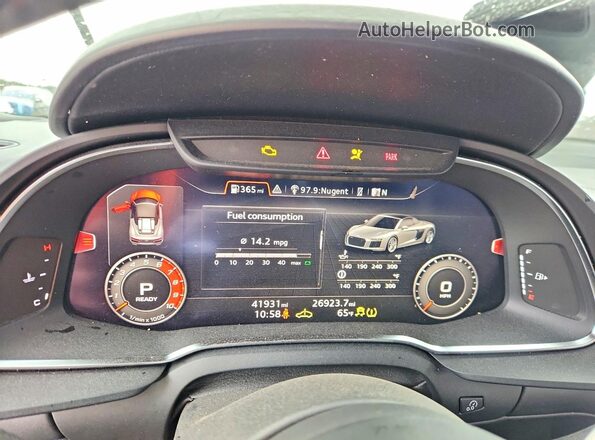 WUAVACFX9H7905058 2017 AUDI R8 Gray Vista del cuadro de instrumentos