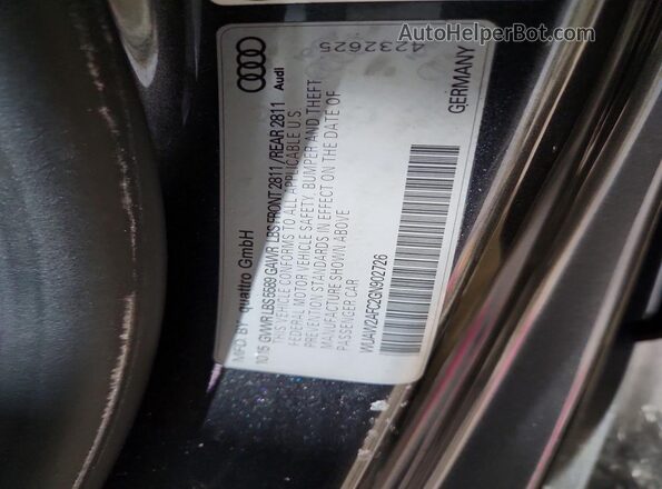 WUAW2AFC2GN902726 2016 AUDI RS7 Серый Вид наклейки с VIN-кодом