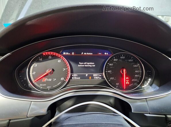 WUAW2AFC2GN902726 2016 AUDI RS7 Серый Вид щитка приборов