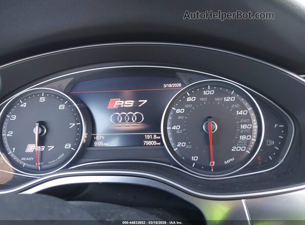 WUAW2AFC7GN900227 2016 AUDI RS7 Gray Widok tylnych siedzeń