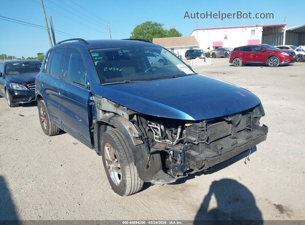 WVGAV7AX2HK036942 2017 VOLKSWAGEN TIGUAN Синий Передняя правая четверть