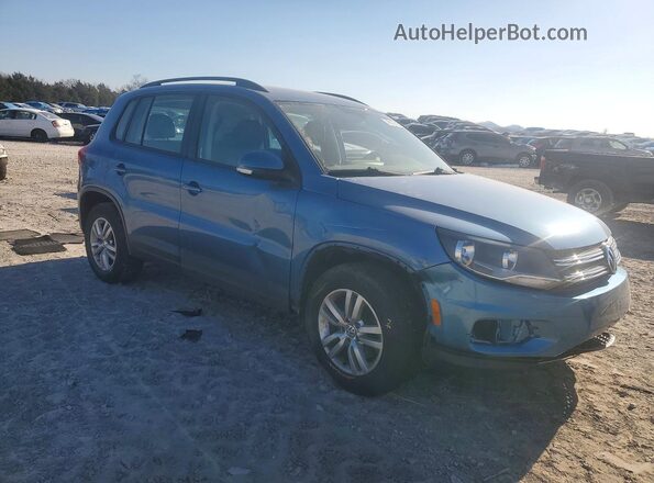 WVGAV7AX5HK021514 2017 VOLKSWAGEN TIGUAN Синий Передняя правая четверть