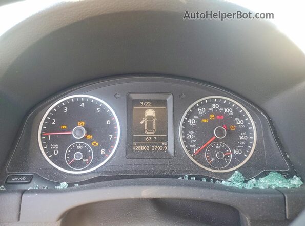 WVGAV7AX5HK021514 2017 VOLKSWAGEN TIGUAN Синий Вид щитка приборов
