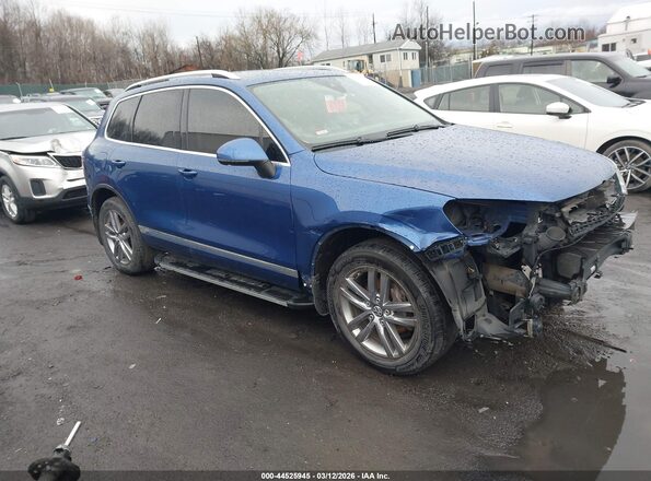 WVGEF9BP9GD003397 2016 VOLKSWAGEN TOUAREG Синий Передняя правая четверть